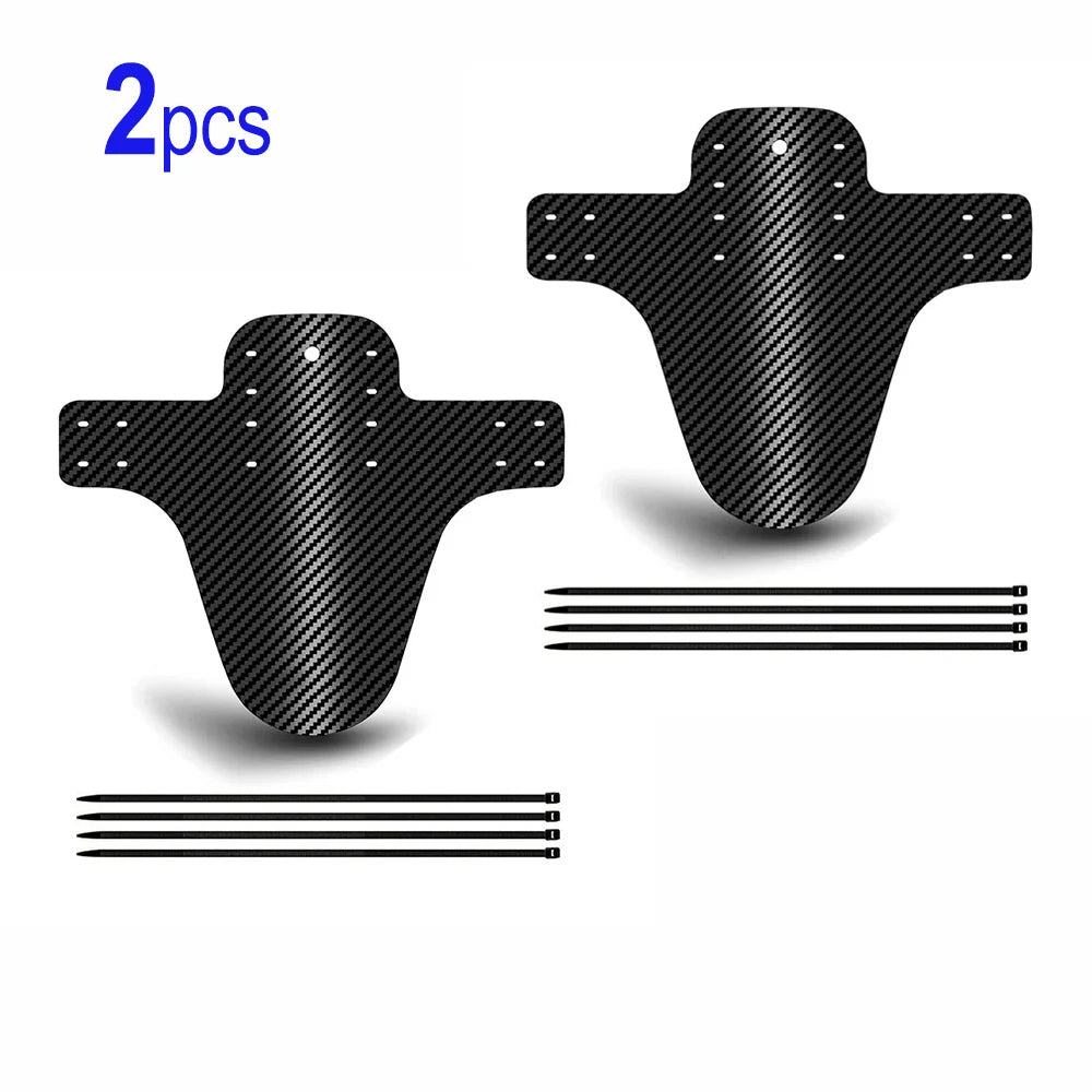 1~10pcs  Bicycle Fender Mountain Carbon Pattern Bike Mud Guard For Front Rear Wheel Mudguard Ultralight Cycling MTB Fender