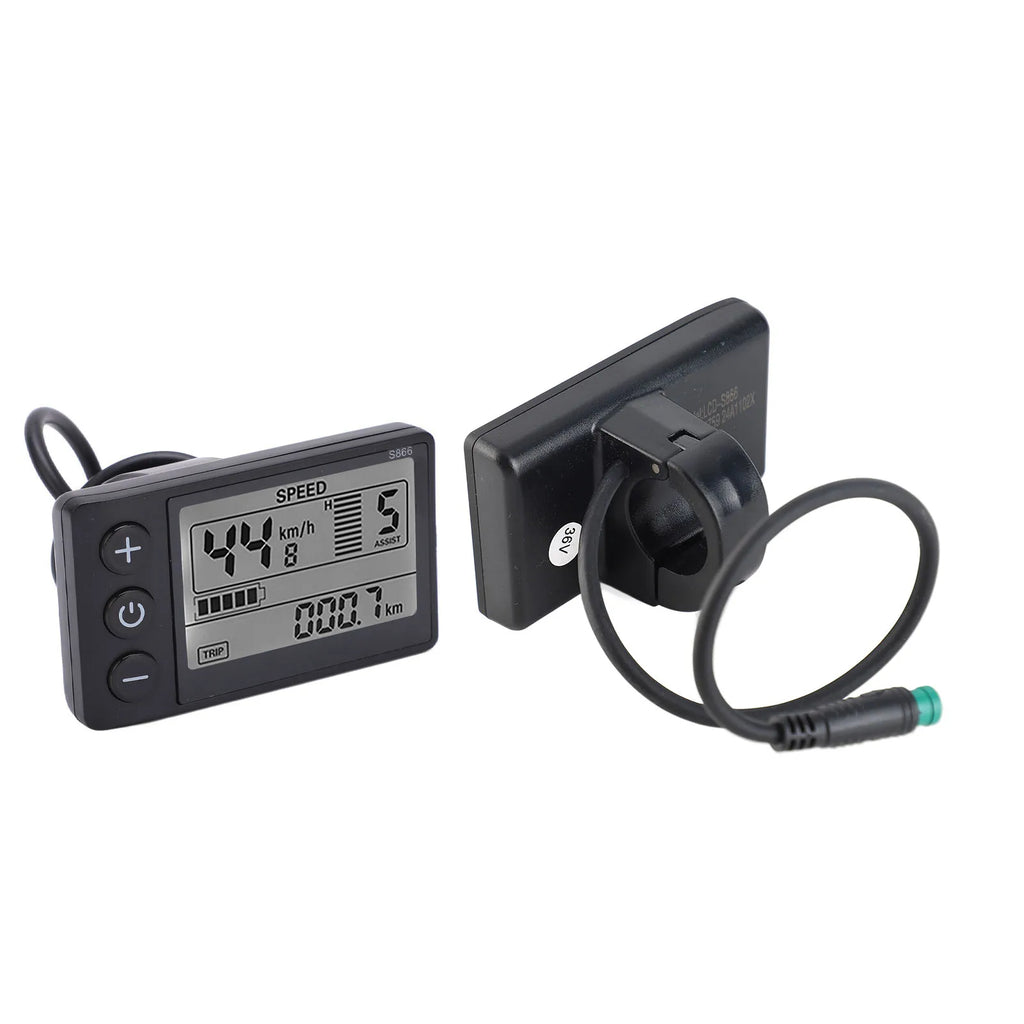 S866 E-Bike LCD Display for 24V, 36V & 48V Systems