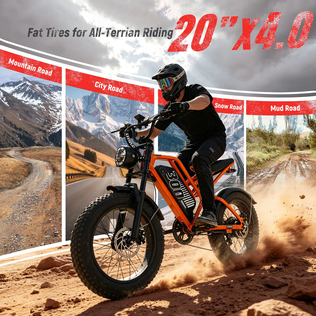 ESKUTE V300 20-Inch Fat Tire Electric Bike