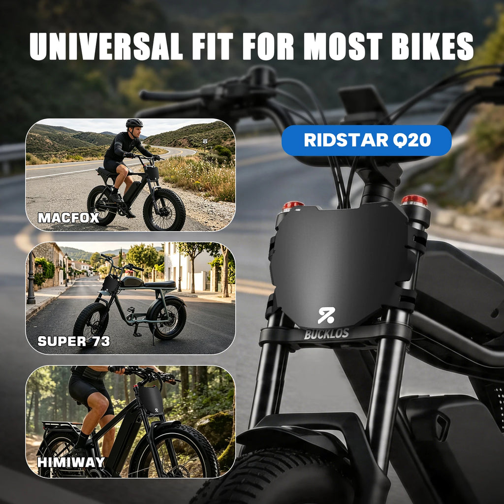 BUCKLOS Front Bike Number Plate for E-Bike, BMX & MTB