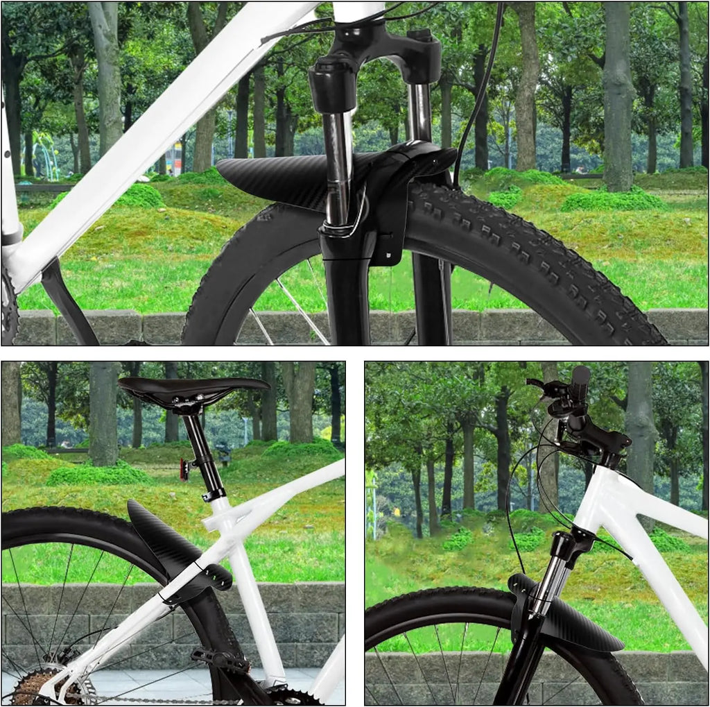 1~10pcs  Bicycle Fender Mountain Carbon Pattern Bike Mud Guard For Front Rear Wheel Mudguard Ultralight Cycling MTB Fender