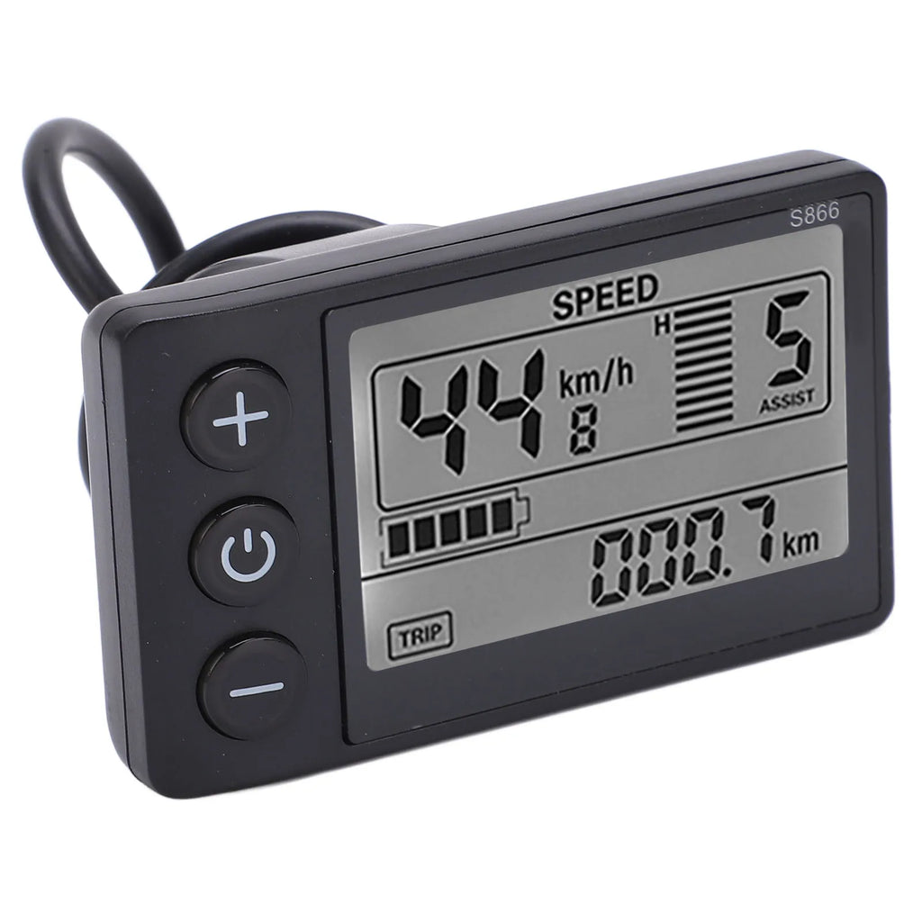 S866 E-Bike LCD Display for 24V, 36V & 48V Systems