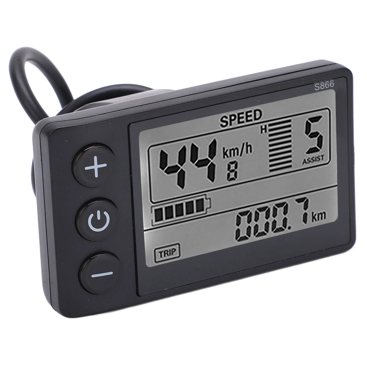 S866 E-Bike LCD Display for 24V, 36V & 48V Systems
