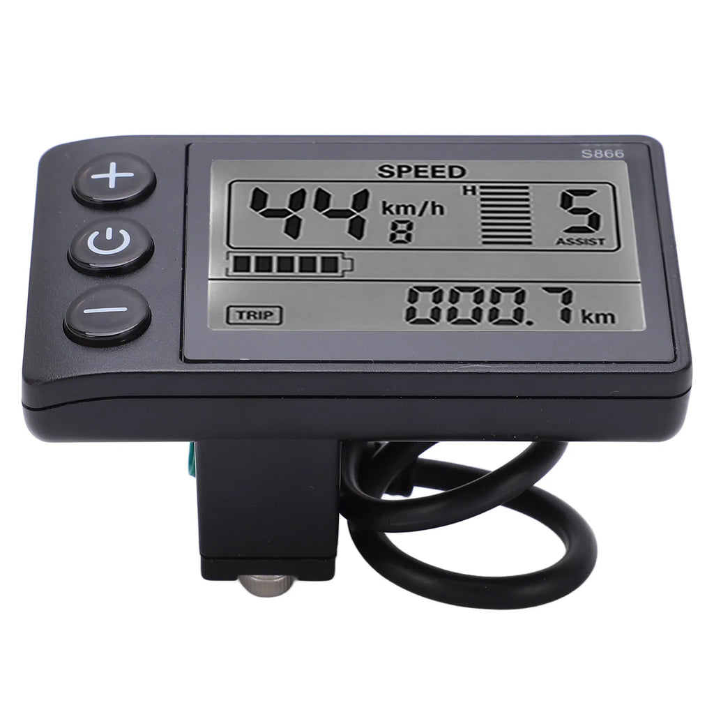 S866 E-Bike LCD Display for 24V, 36V & 48V Systems