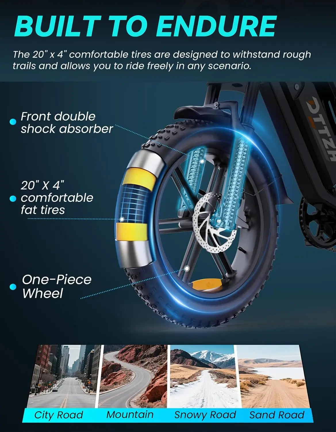 DTTZH F6S 20-Inch Fat Tire Electric Bike