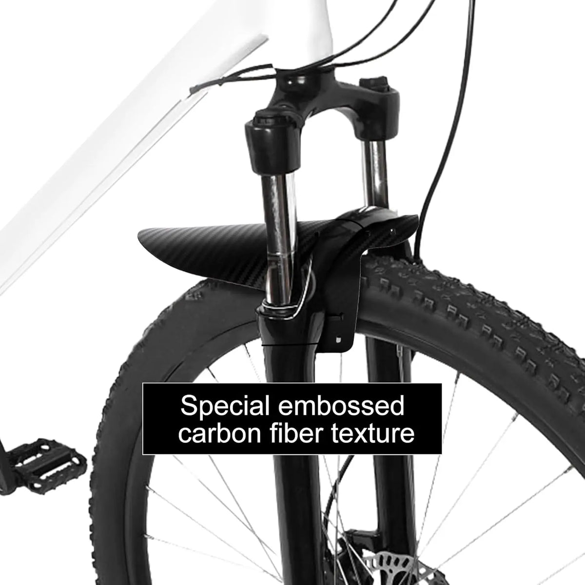 1~10pcs  Bicycle Fender Mountain Carbon Pattern Bike Mud Guard For Front Rear Wheel Mudguard Ultralight Cycling MTB Fender