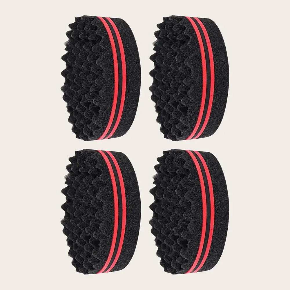 Sponge hair brush and comb set, hair styling set with curling comb and curling sponge, suitable for all hair types