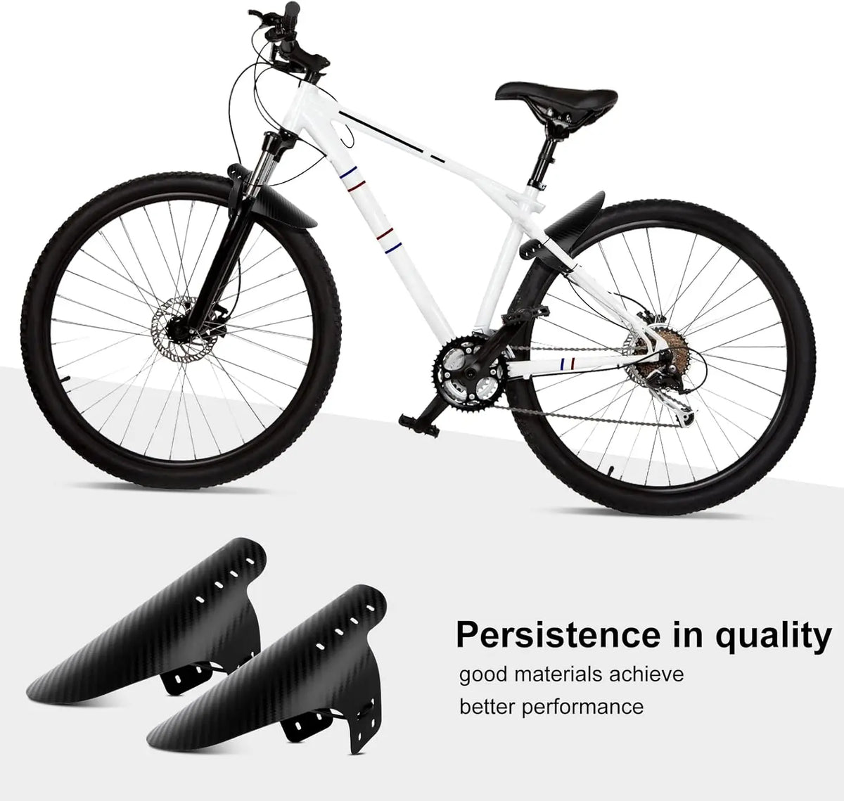 1~10pcs  Bicycle Fender Mountain Carbon Pattern Bike Mud Guard For Front Rear Wheel Mudguard Ultralight Cycling MTB Fender