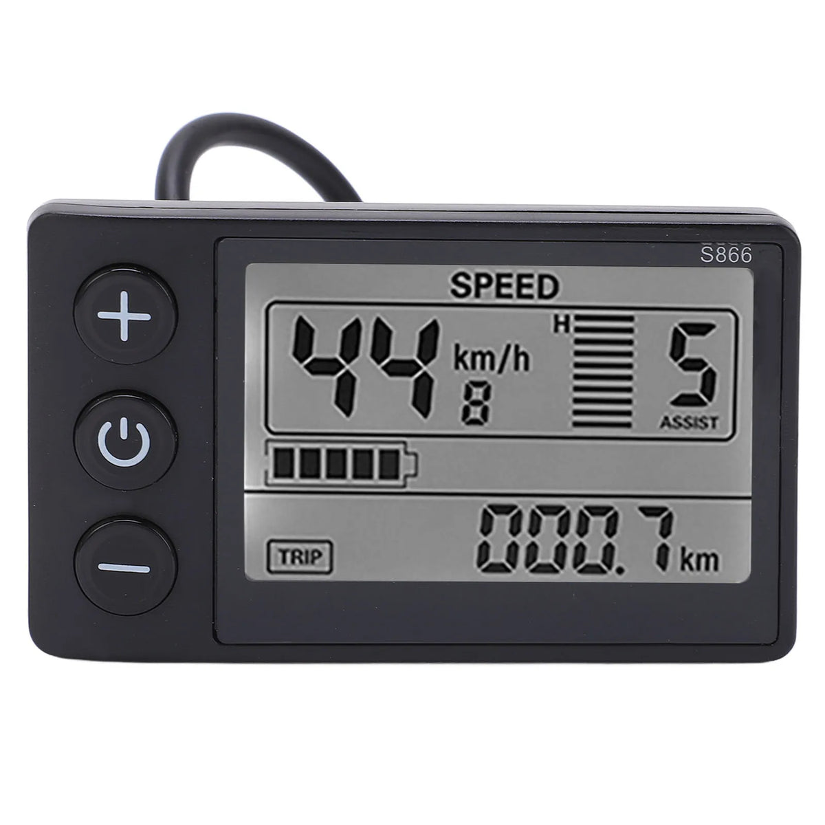 S866 E-Bike LCD Display for 24V, 36V & 48V Systems