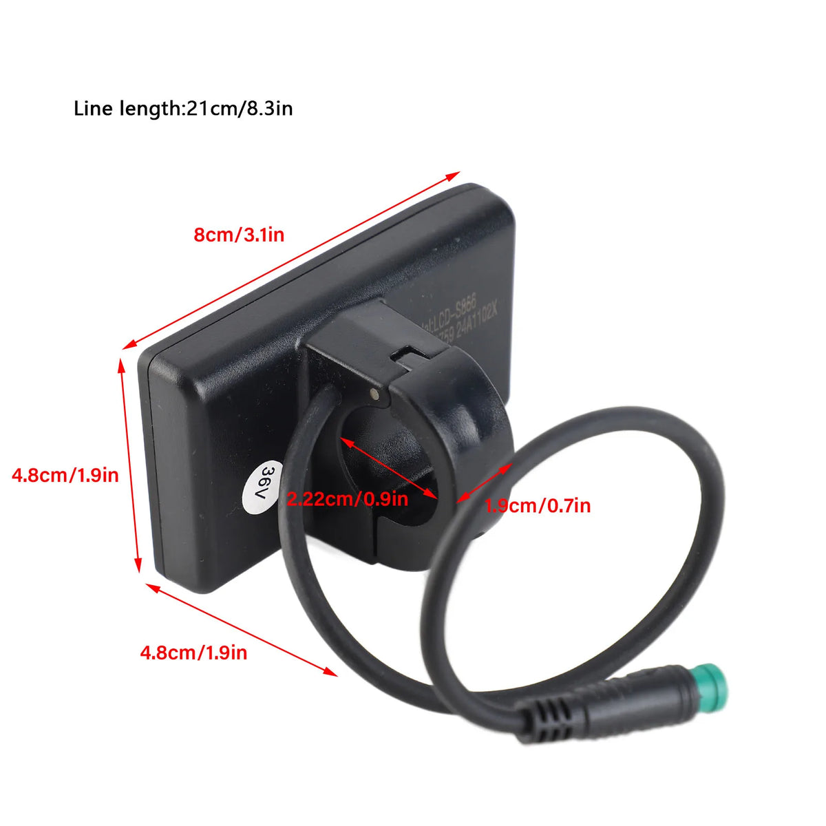 S866 E-Bike LCD Display for 24V, 36V & 48V Systems