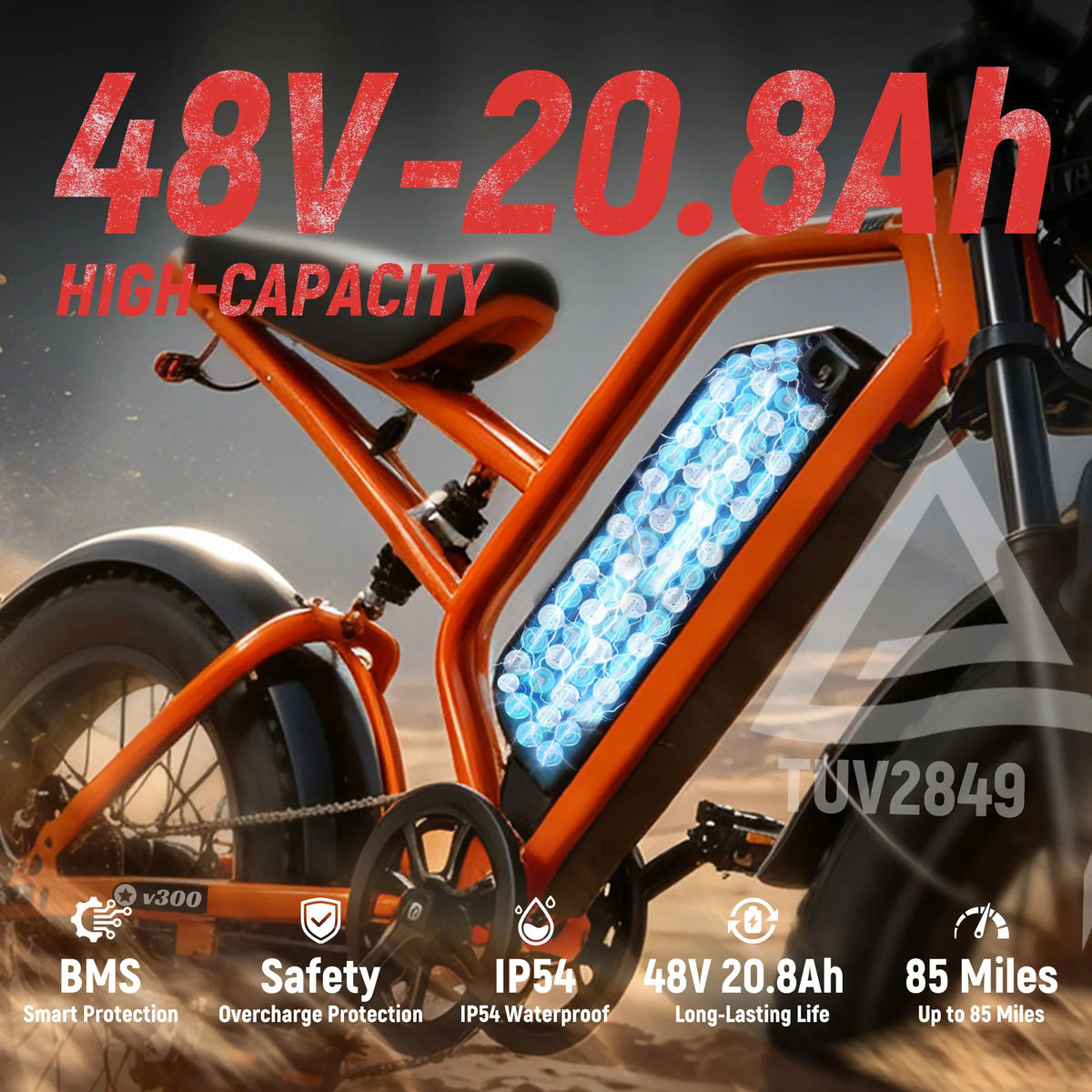 ESKUTE V300 20-Inch Fat Tire Electric Bike