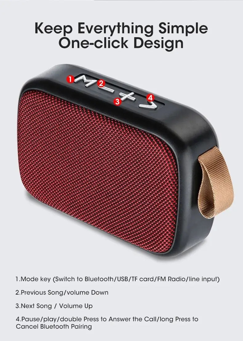 New Wireless  Speaker Outdoor Portable Subwoofer Mini Speaker Home Cloth Card Speaker