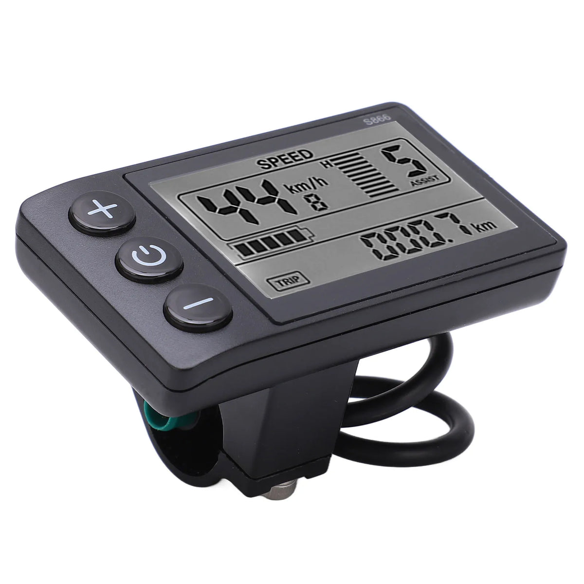 S866 E-Bike LCD Display for 24V, 36V & 48V Systems