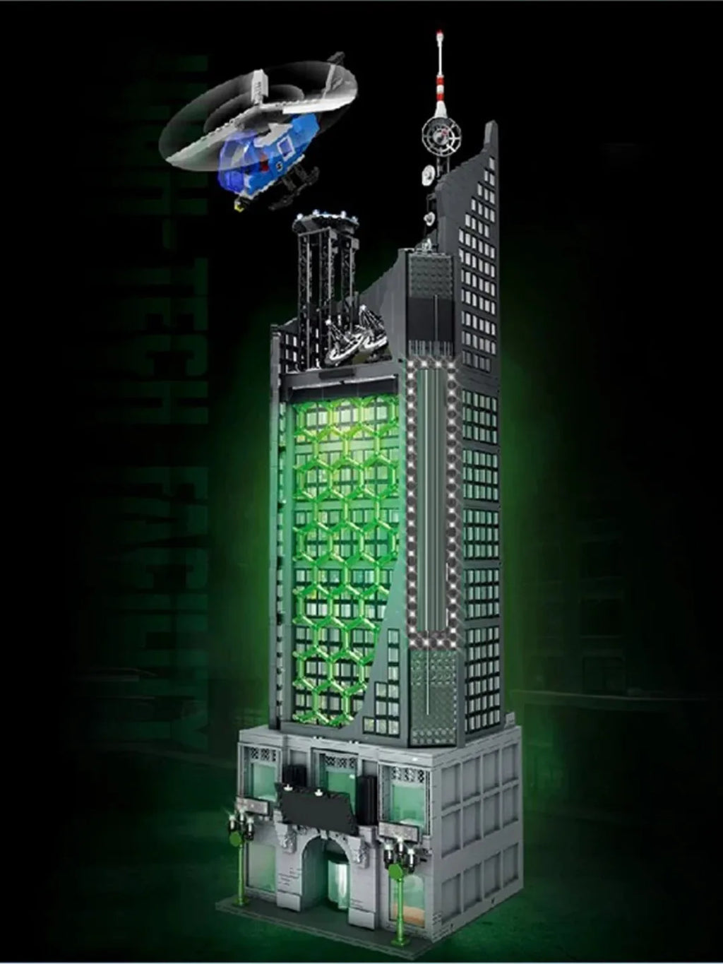 6375 PCS Hero Tower with LED Lights Building Blocks Set – Modular Skyscraper Architecture Model Kit