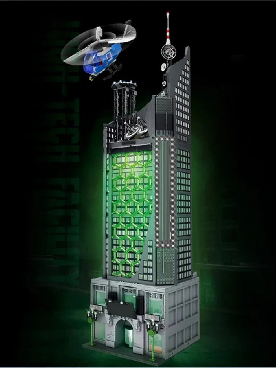 6375 PCS Hero Tower with LED Lights Building Blocks Set – Modular Skyscraper Architecture Model Kit