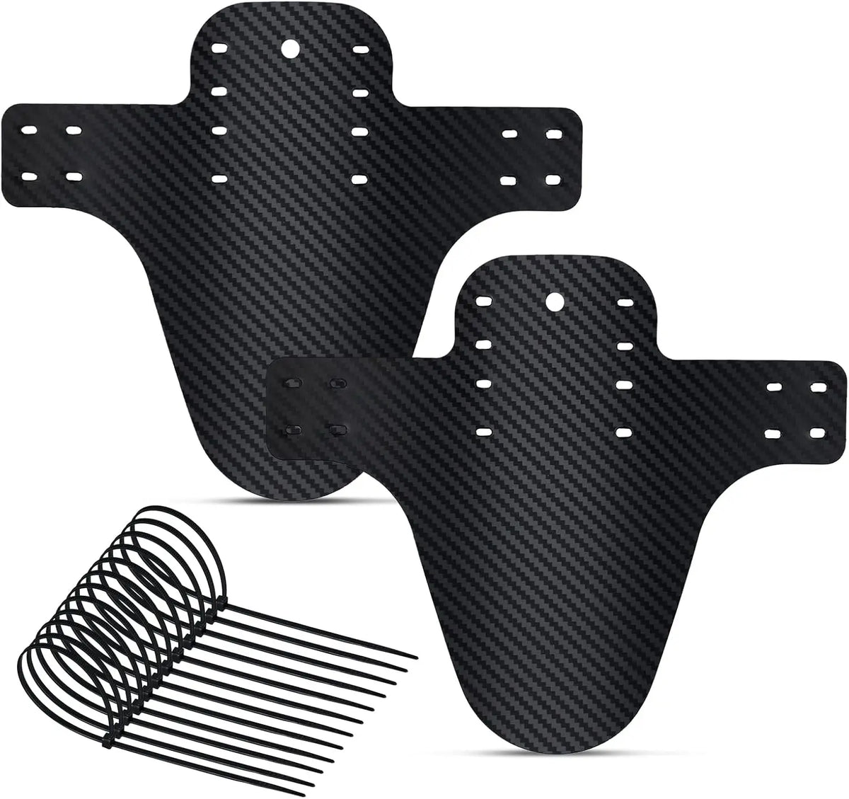 1~10pcs  Bicycle Fender Mountain Carbon Pattern Bike Mud Guard For Front Rear Wheel Mudguard Ultralight Cycling MTB Fender