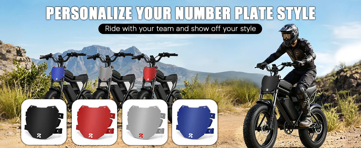 BUCKLOS Front Bike Number Plate for E-Bike, BMX & MTB