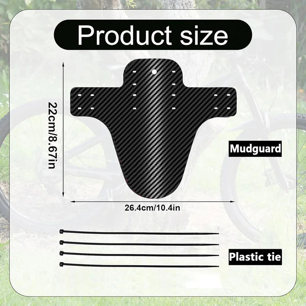 1~10pcs  Bicycle Fender Mountain Carbon Pattern Bike Mud Guard For Front Rear Wheel Mudguard Ultralight Cycling MTB Fender