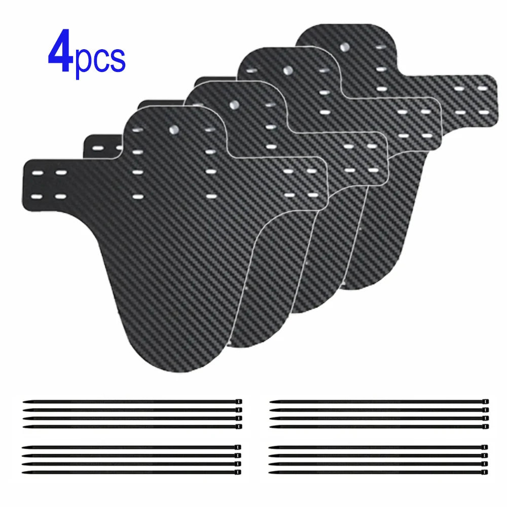 1~10pcs  Bicycle Fender Mountain Carbon Pattern Bike Mud Guard For Front Rear Wheel Mudguard Ultralight Cycling MTB Fender