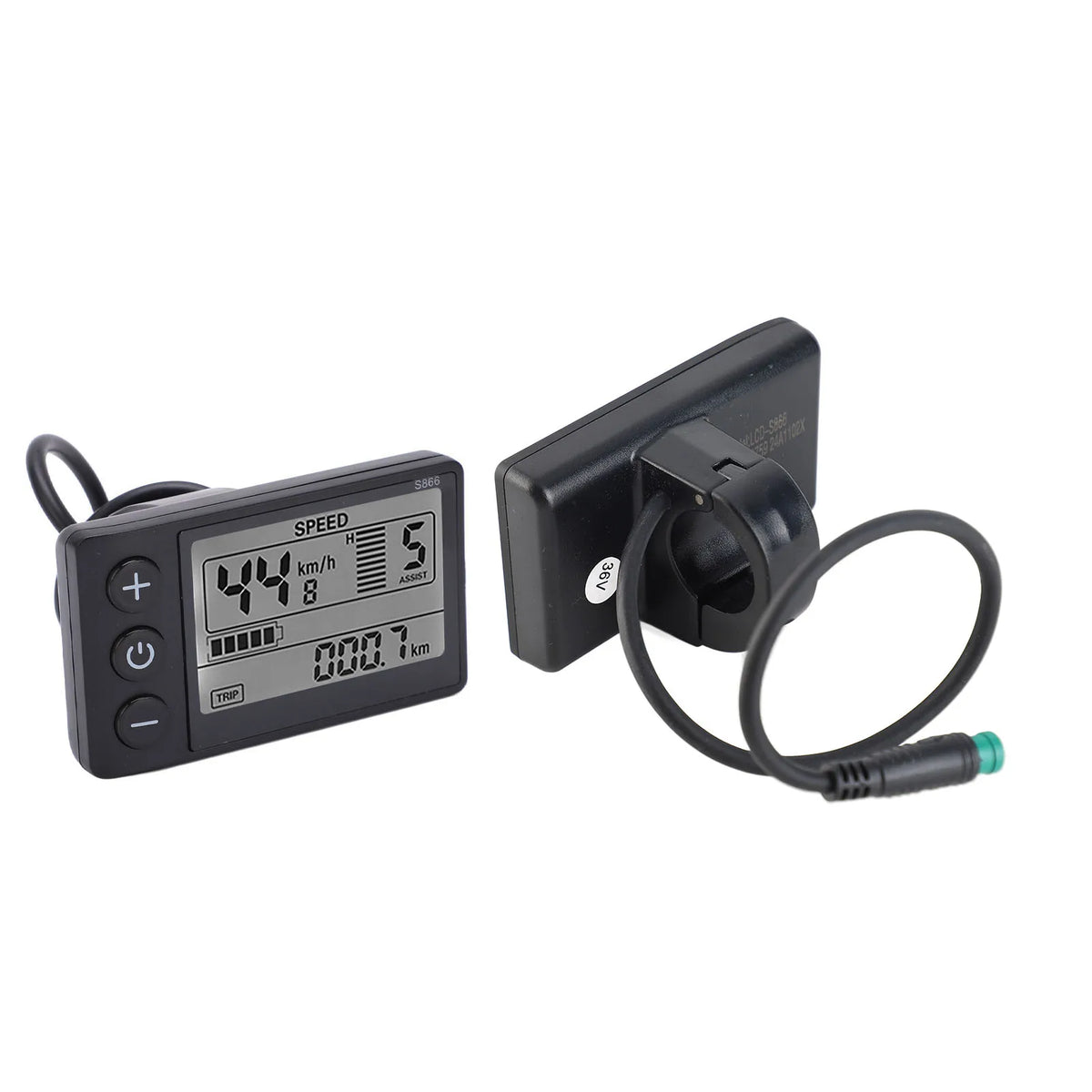 S866 E-Bike LCD Display for 24V, 36V & 48V Systems