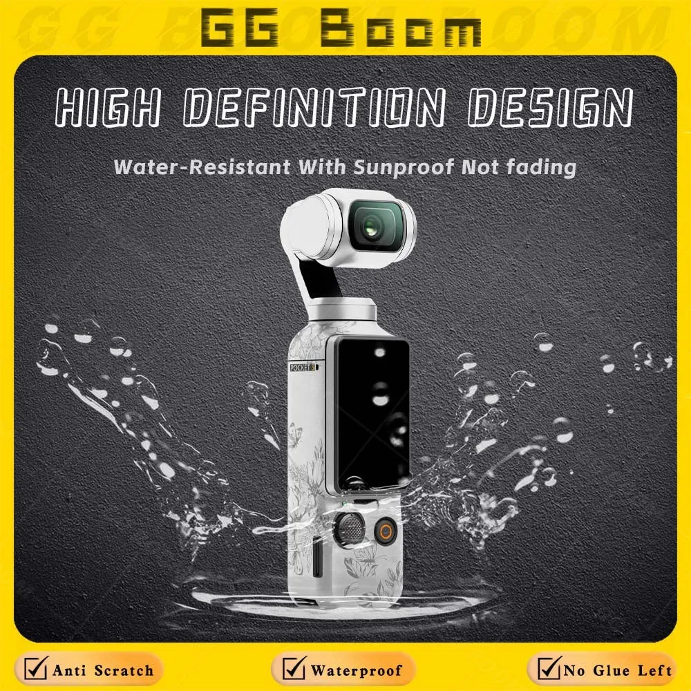 Camera Waterproof Full Body Sticker Kit Anti-Scratch Protective Film Colorful PVC Decal Accessories For OSMO Pocket 3