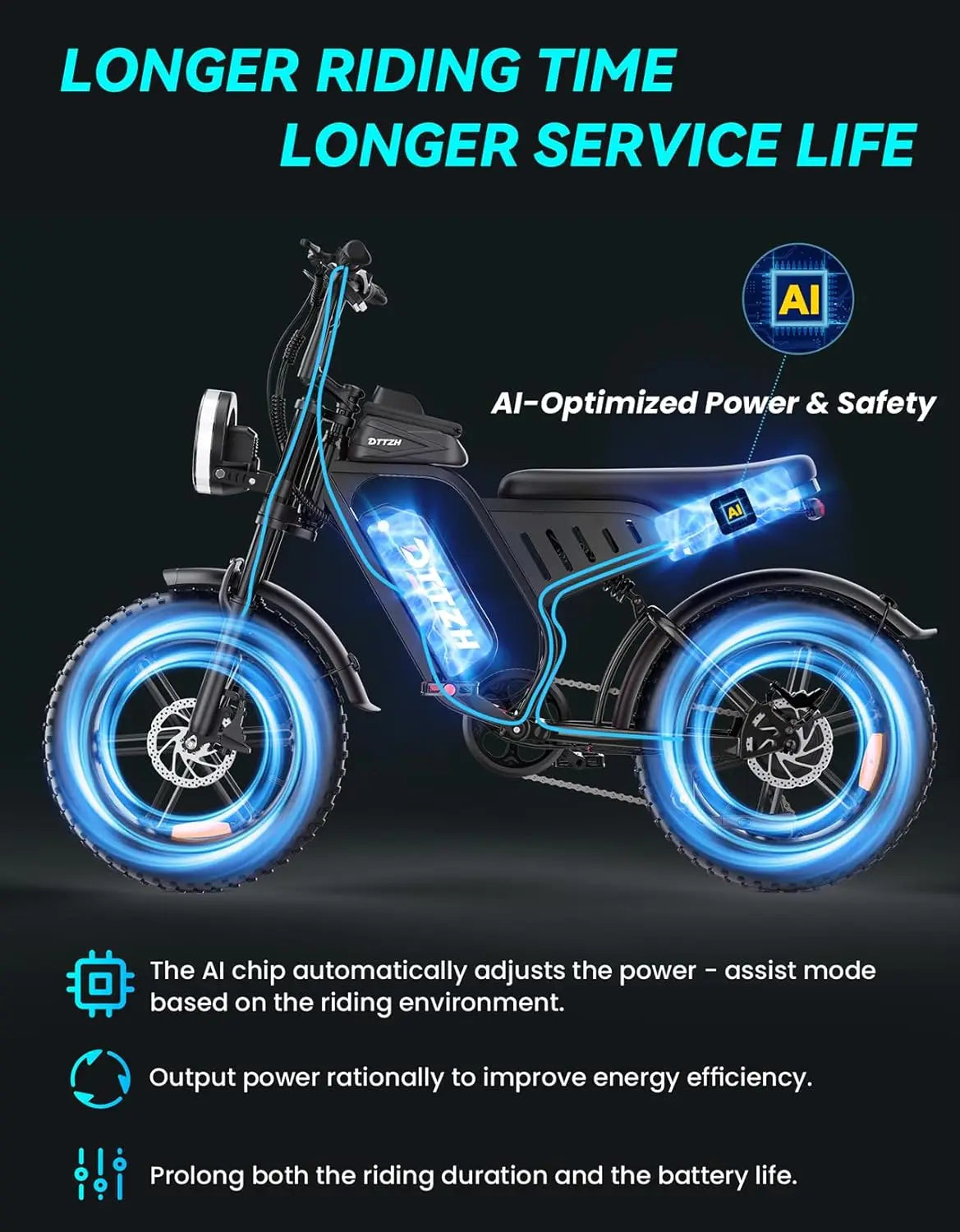 DTTZH F6S 20-Inch Fat Tire Electric Bike