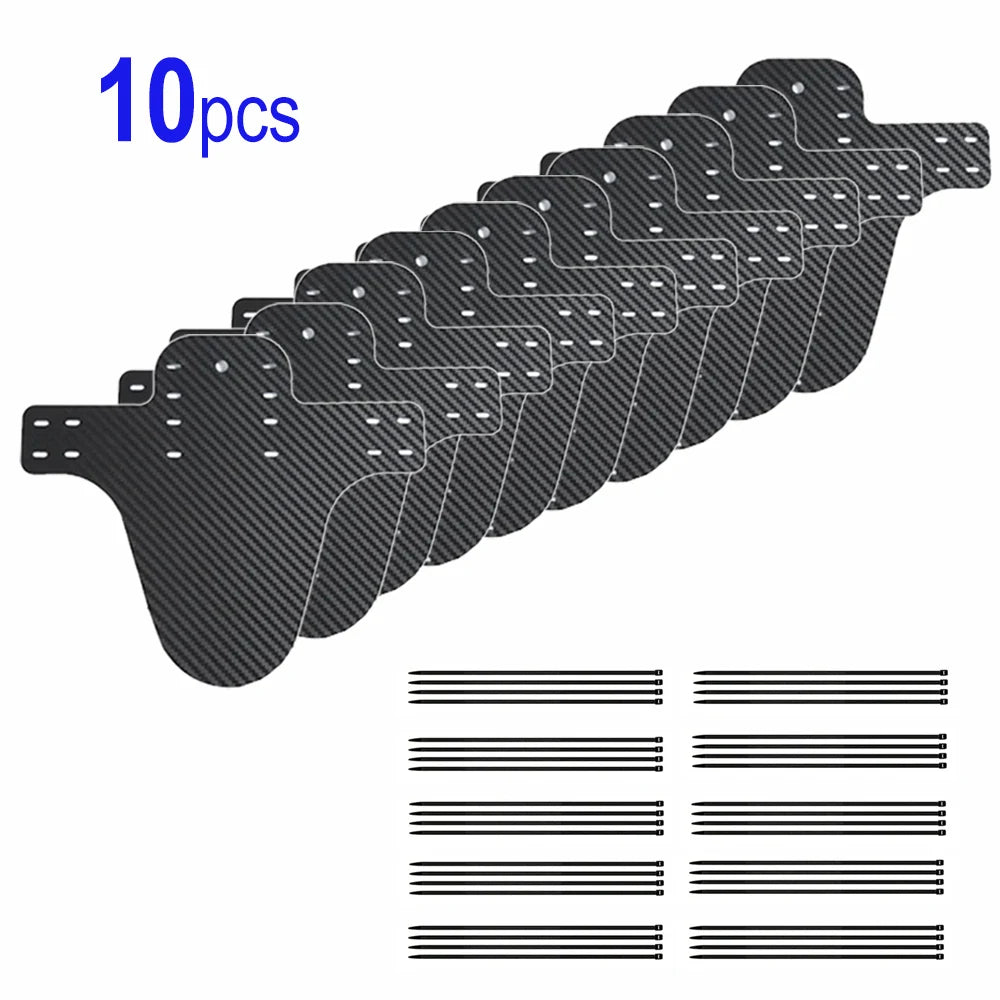 1~10pcs  Bicycle Fender Mountain Carbon Pattern Bike Mud Guard For Front Rear Wheel Mudguard Ultralight Cycling MTB Fender