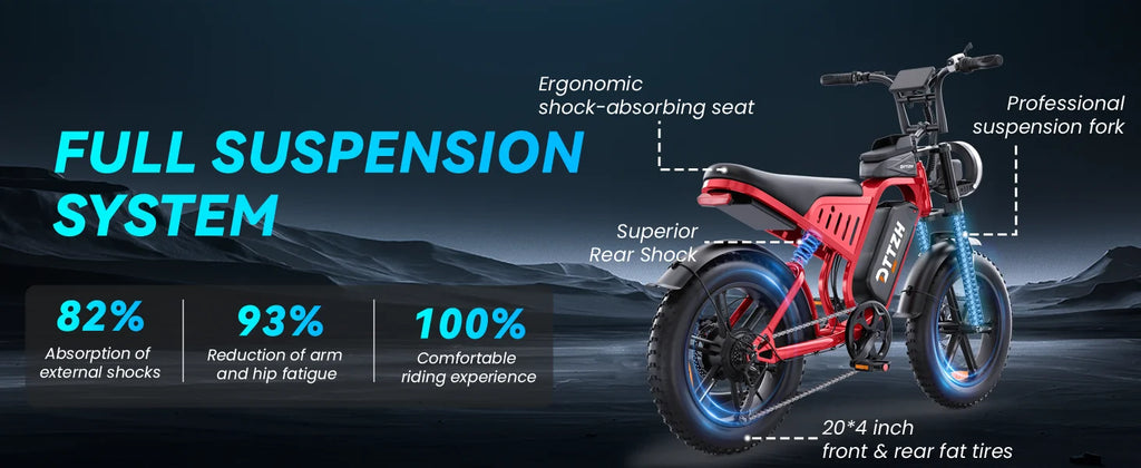 DTTZH F6S 20-Inch Fat Tire Electric Bike