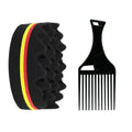 Sponge hair brush and comb set, hair styling set with curling comb and curling sponge, suitable for all hair types