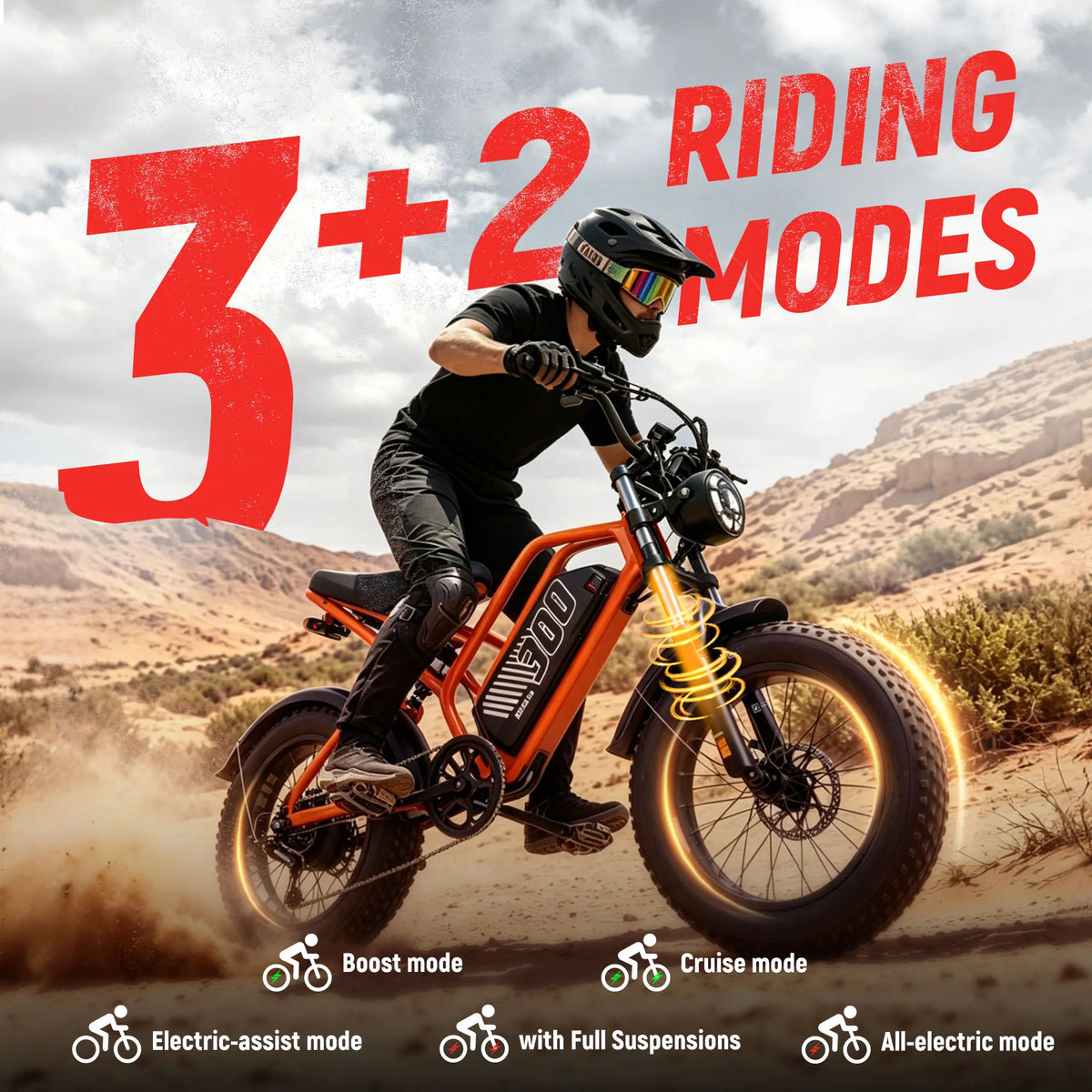ESKUTE V300 20-Inch Fat Tire Electric Bike